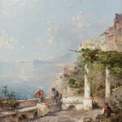 Two lovers by the sea